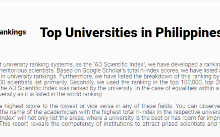 Top Universities in the Philippines 2022